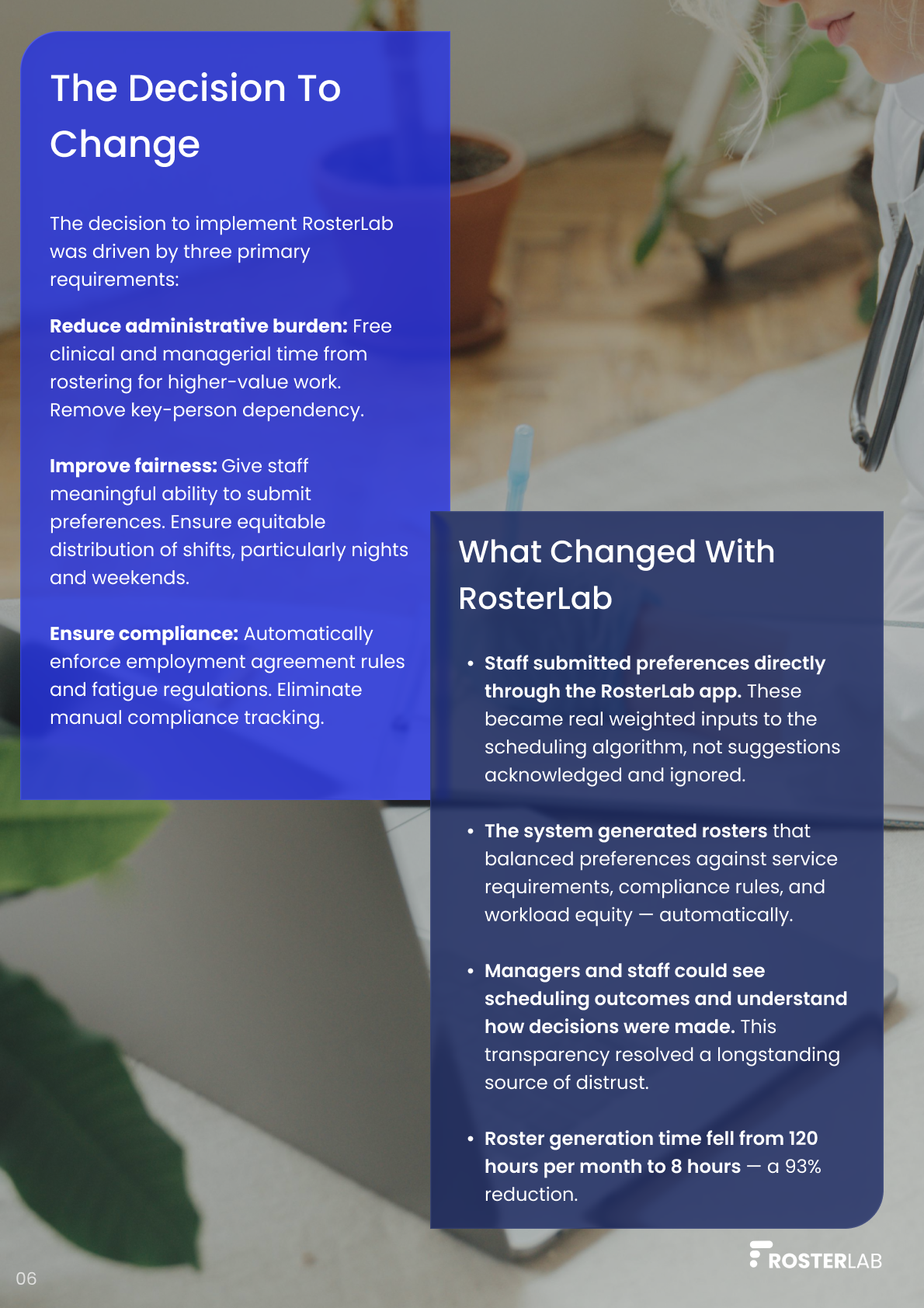 Whitepaper Preview - The Decision to Change and What Changed with RosterLab